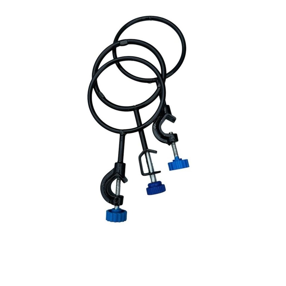 Lab Support Rings Lot 3 Large Retort Stand Clamps Chemistry Equipment